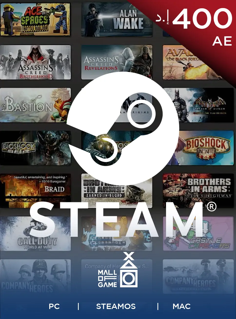 Steam Wallet Code AED400 (AE)
