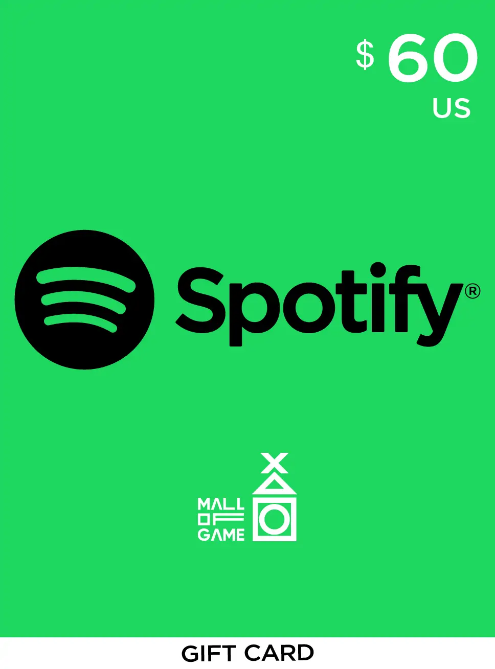 Spotify USD60 Gift Card (US)
