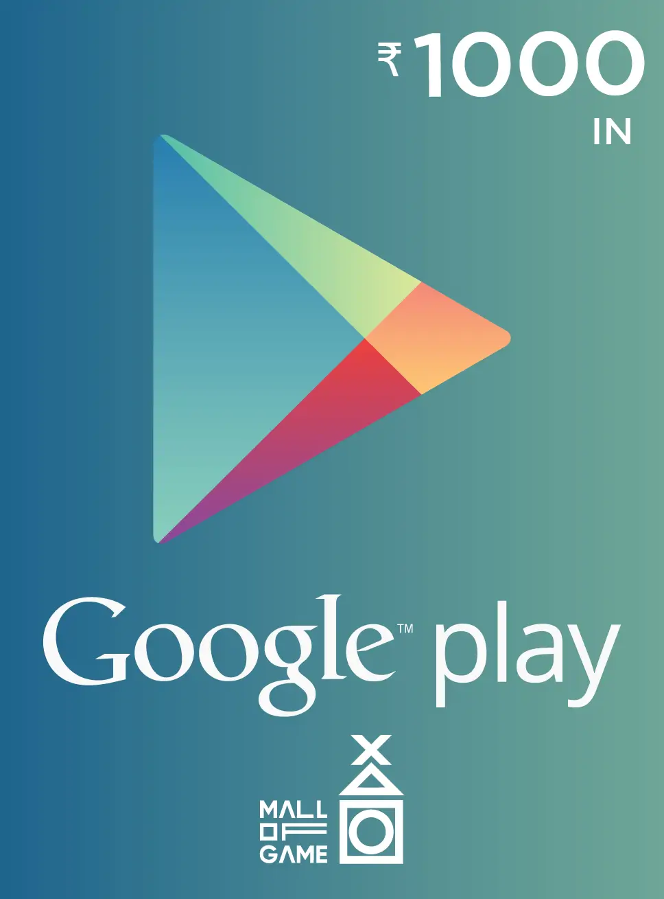 Google Play INR1,000 Gift Cards (IN)