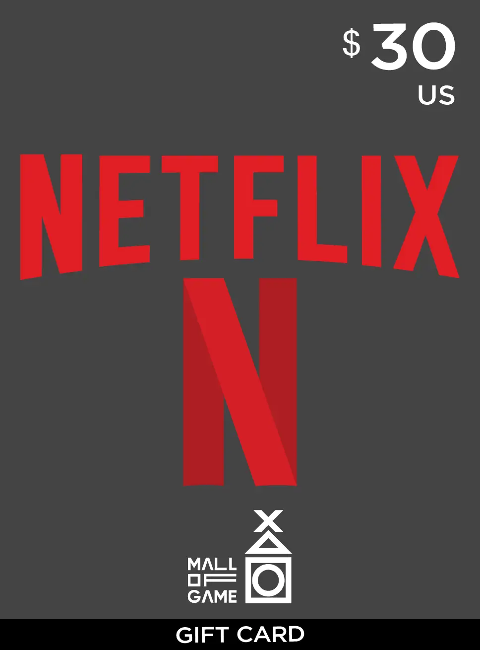 Netflix USD30 Gift Card (US)